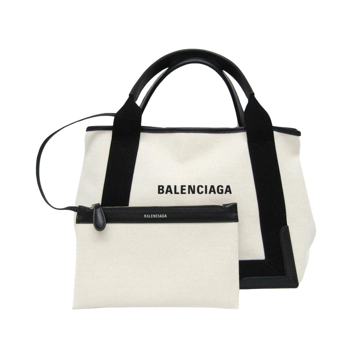 Balenciaga Navy Cabas Handbag | Luxury Canvas Tote Bag