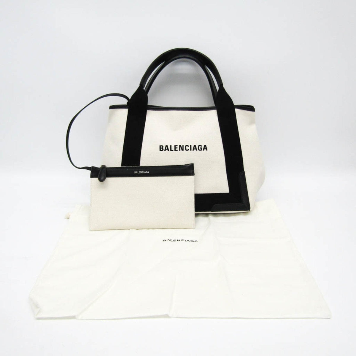 Balenciaga Navy Cabas Handbag | Luxury Canvas Tote Bag