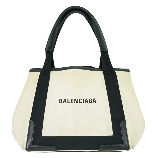 Balenciaga Navy Cabas Handbag | Luxury Canvas Tote Bag