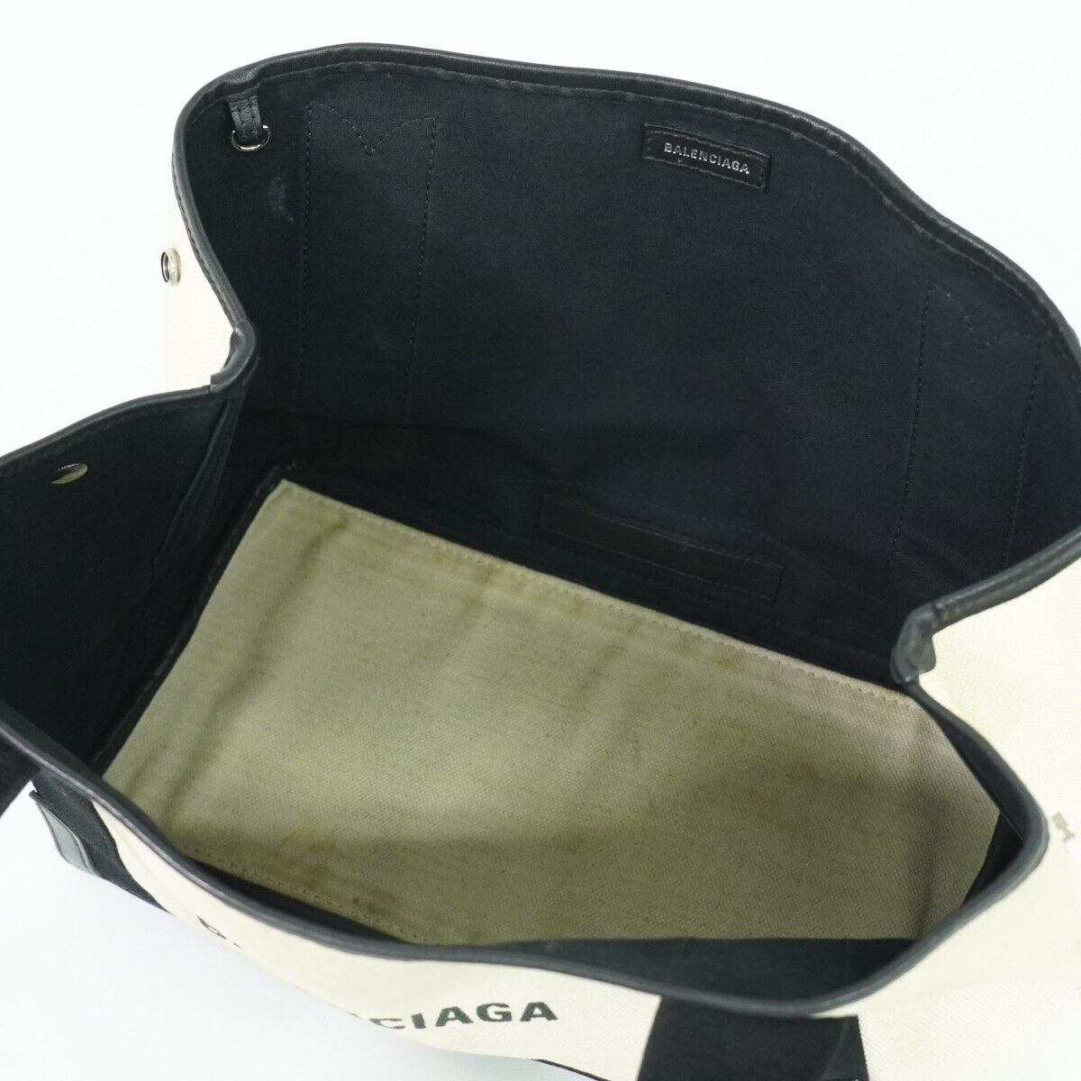 Balenciaga Navy Cabas Handbag | Luxury Canvas Tote Bag