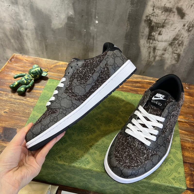 Gucci sneakers detailed view showing premium designer craftsmanship