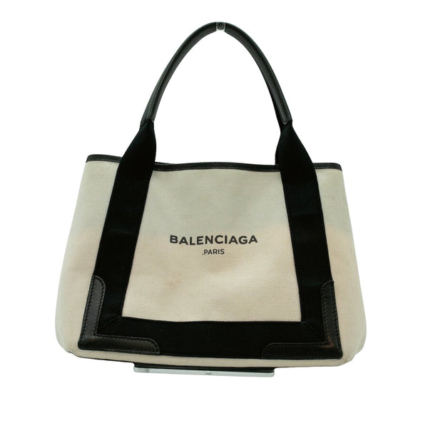 Balenciaga Navy Cabas Handbag | Luxury Canvas Tote Bag