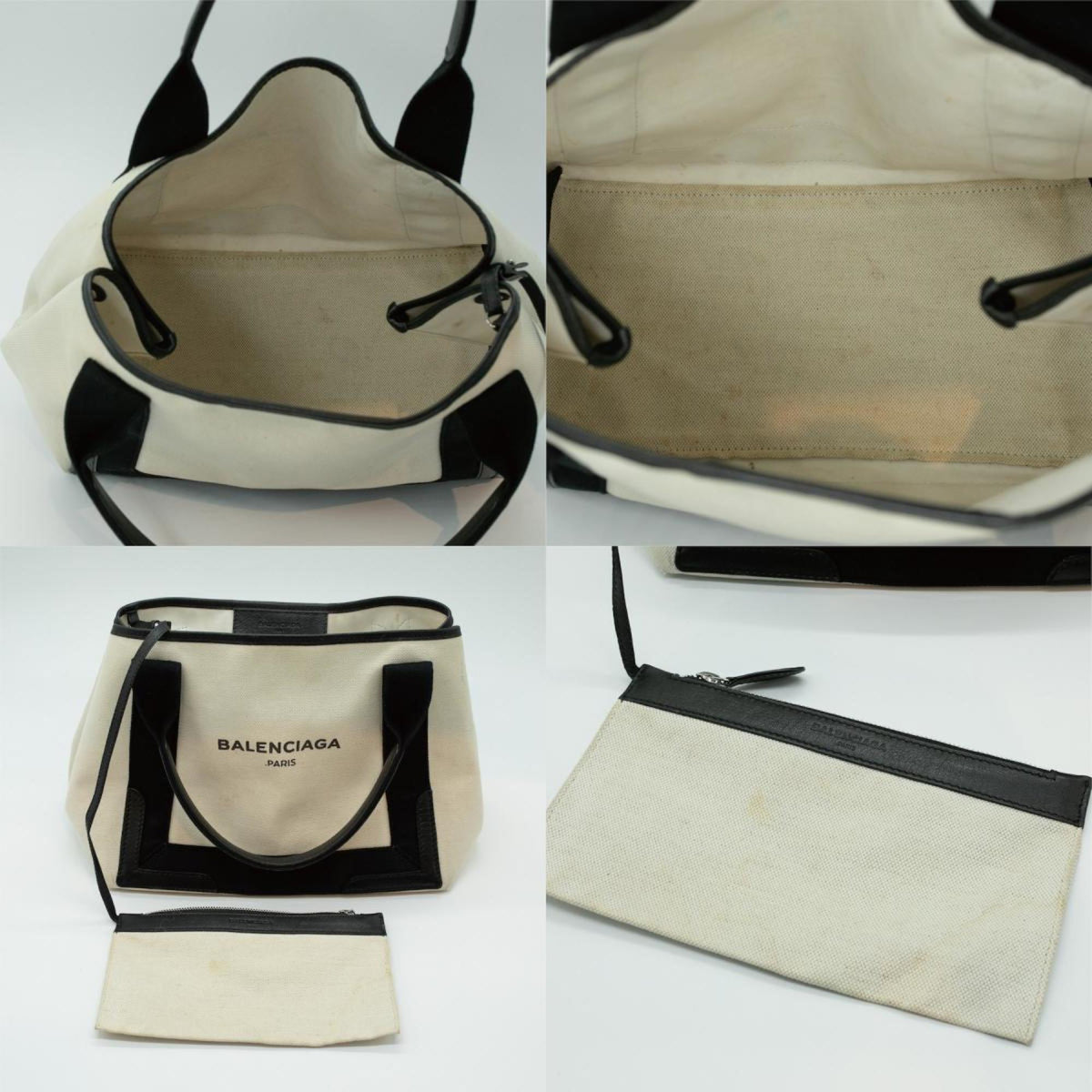 Balenciaga Navy Cabas Handbag | Luxury Canvas Tote Bag