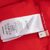 Close-up detail shot of Gucci luxury clothing with streetwear-inspired cut