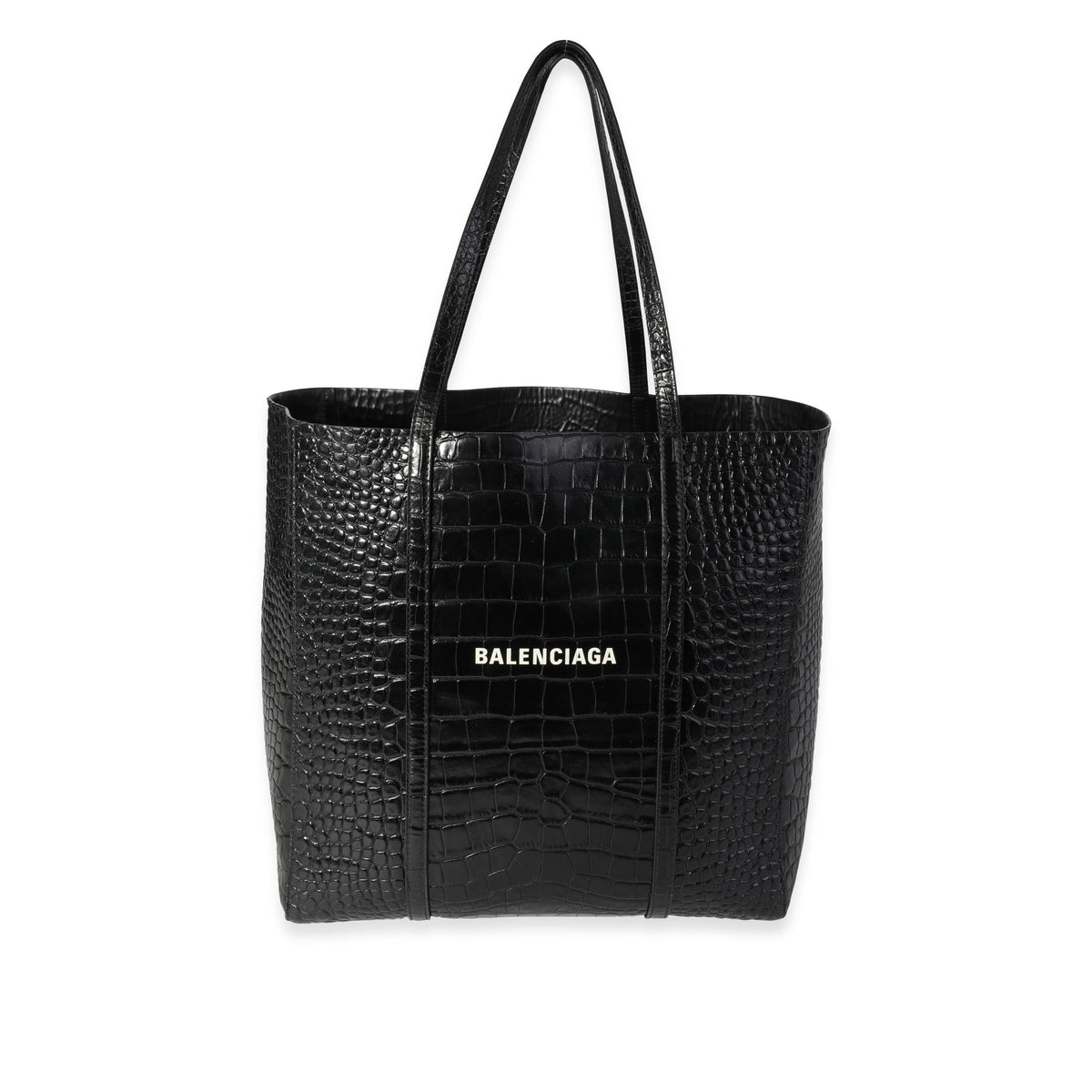 Balenciaga Crocodile-Embossed Leather Small Everyday Tote | Premium Leather Tote