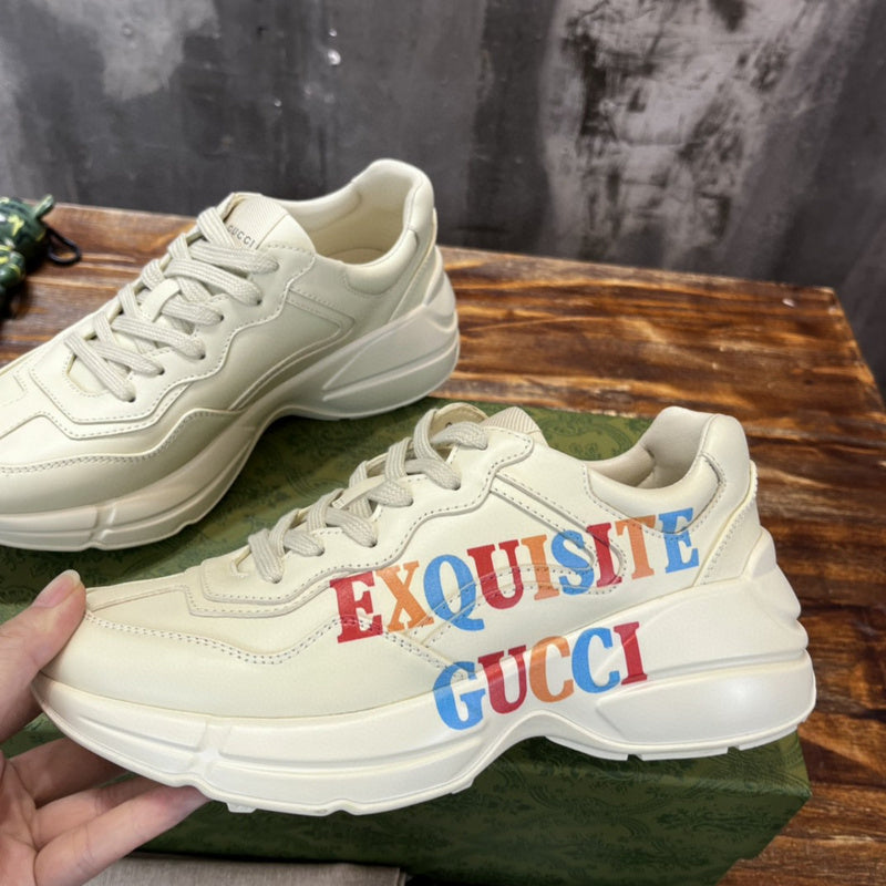 Gucci tonal black luxury sneakers view 7 bold athletic profile