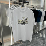 Front view of Louis Vuitton cotton t-shirt with signature branding