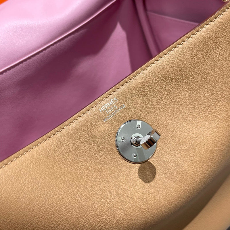 Side view of chic structured handbag