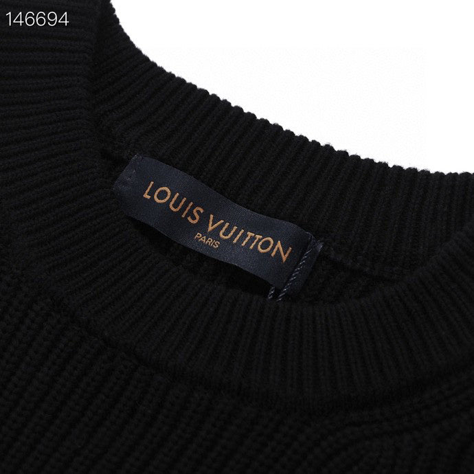 Side profile of Louis Vuitton luxury clothing with relaxed-fit cut