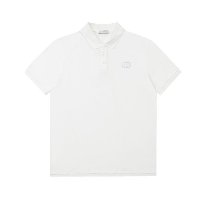 Side profile of Polo cotton polo shirt with logo-detail design