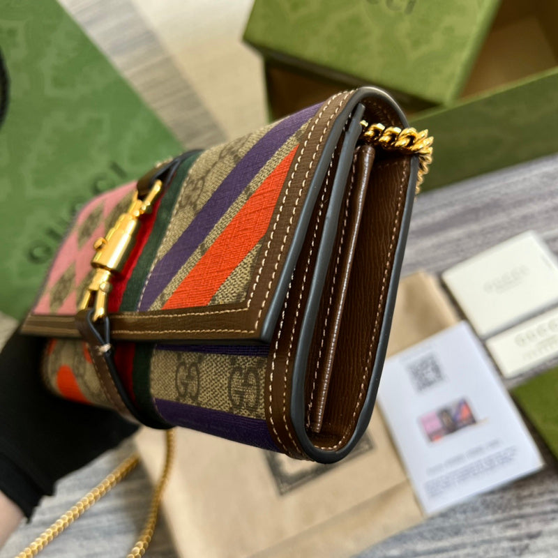 Interior view of polished signature women's handbag – women's statement bag
