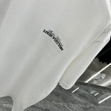 Flat lay presentation of Louis Vuitton cotton t-shirt with relaxed-fit cut