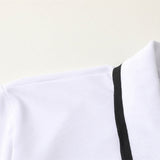 Flat lay presentation of Polo cotton polo shirt with logo-detail design