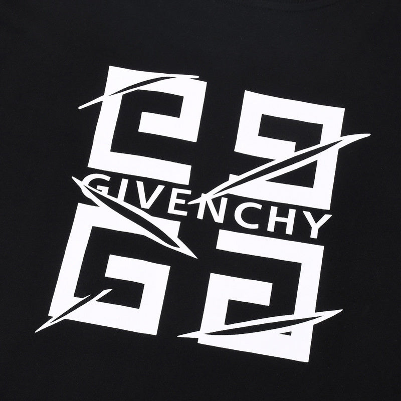 Front view of Givenchy luxury clothing with monogram-inspired silhouette