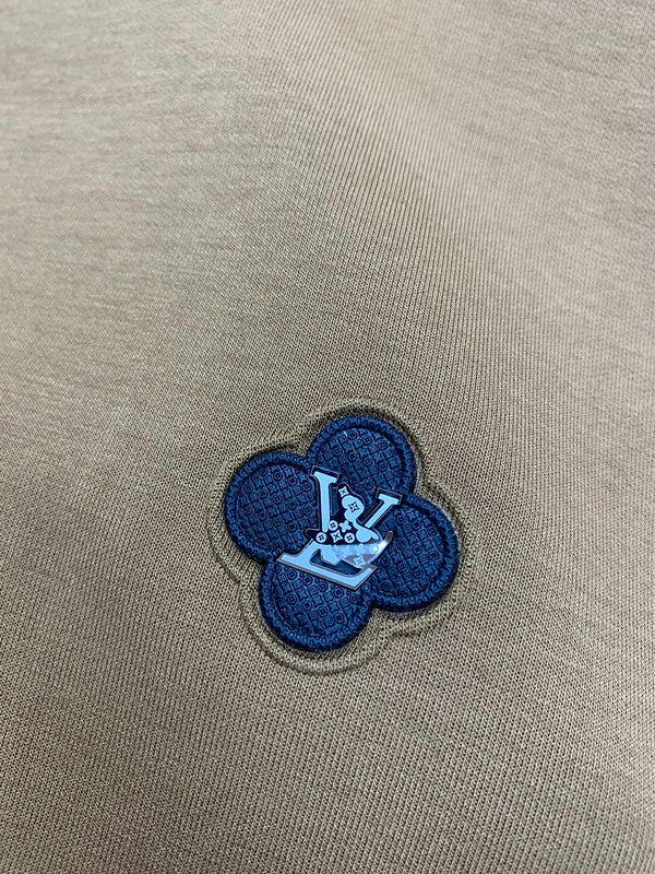 Back view of Louis Vuitton luxury clothing with monogram-inspired silhouette