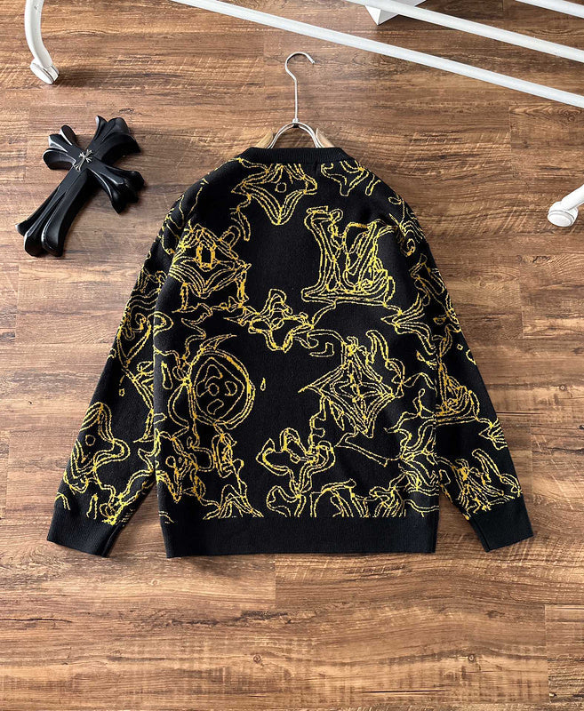 Side profile of Louis Vuitton luxury clothing with logo-detail design