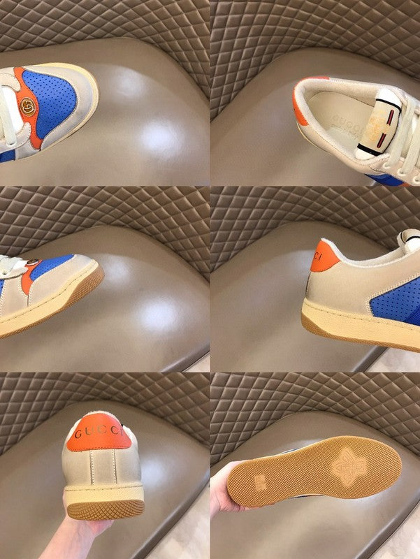 Side profile of Gucci classic monochrome sneakers everyday casual design