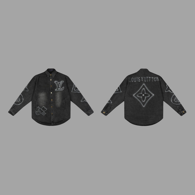 Full styled look of Louis Vuitton luxury clothing with everyday silhouette