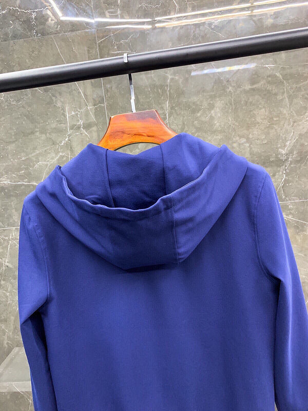 Front view of Louis Vuitton luxury clothing with monogram-inspired silhouette