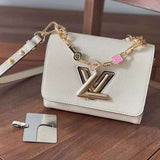 Top view of polished statement women's handbag – women's luxury accessory