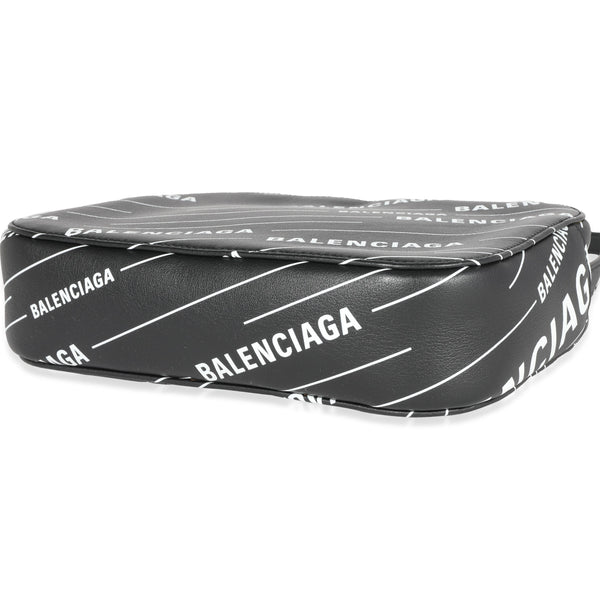 Balenciaga Black & White Logo Everyday Camera Bag | Designer Luxury Handbag