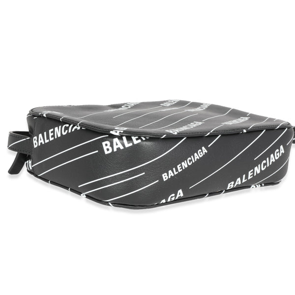 Balenciaga Black & White Logo Everyday Camera Bag | Designer Luxury Handbag