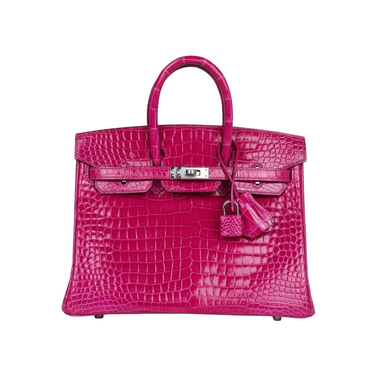 HermÃ¨s Birkin 25 Rose Sheherazade Crocodile Palladium Hardware