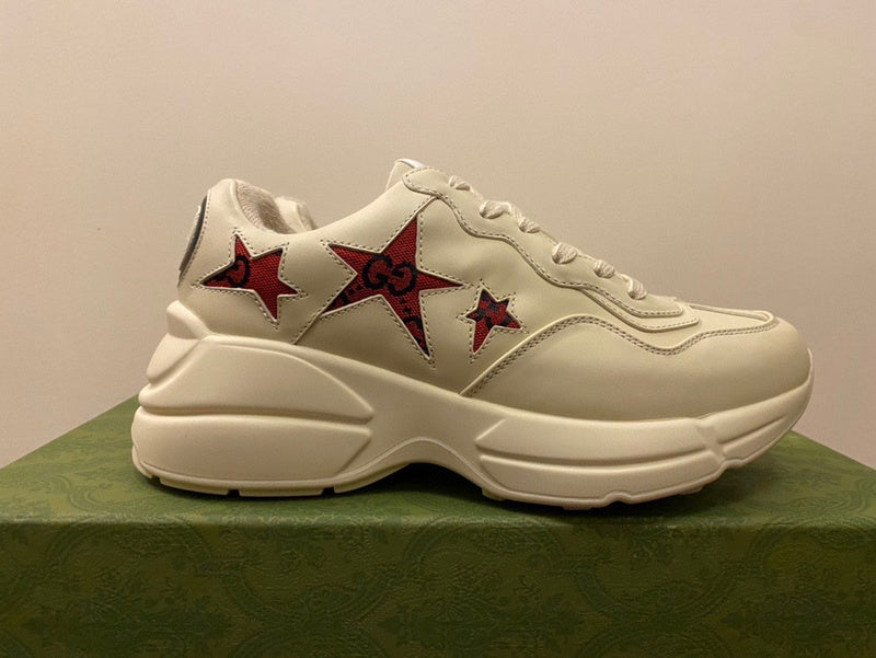 Gucci soft grey luxury sneakers view 7 padded collar comfort
