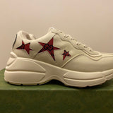 Gucci soft grey luxury sneakers view 7 padded collar comfort