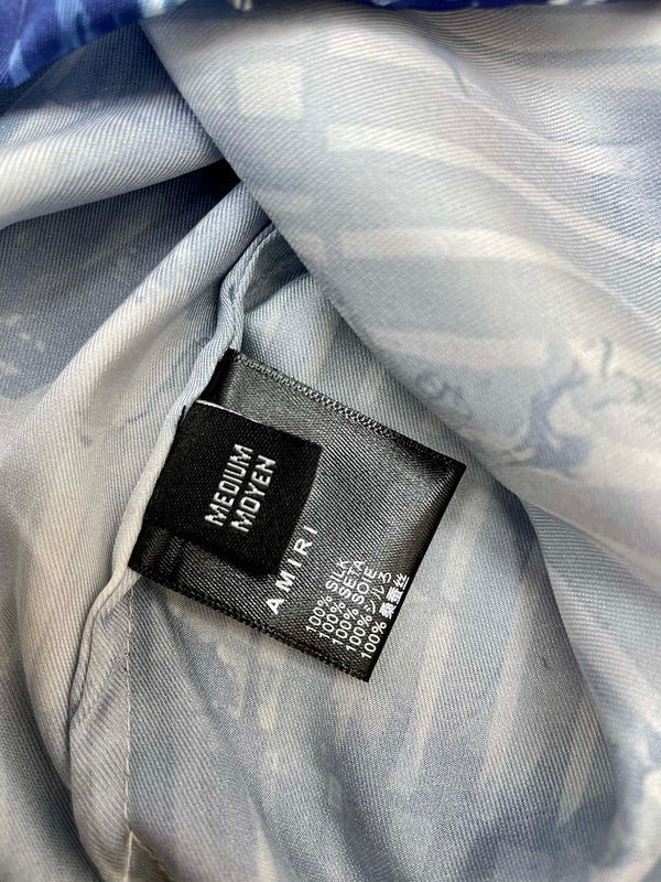 Close-up of Amiri t-shirt craftsmanship
