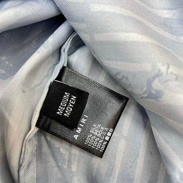 Close-up of Amiri t-shirt craftsmanship