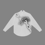 Side profile of Louis Vuitton luxury clothing with monogram-inspired silhouette