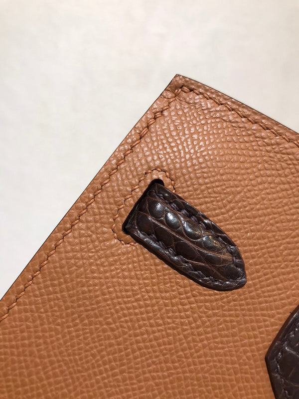 Side view of minimalist structured handbag