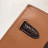 Side view of minimalist structured handbag