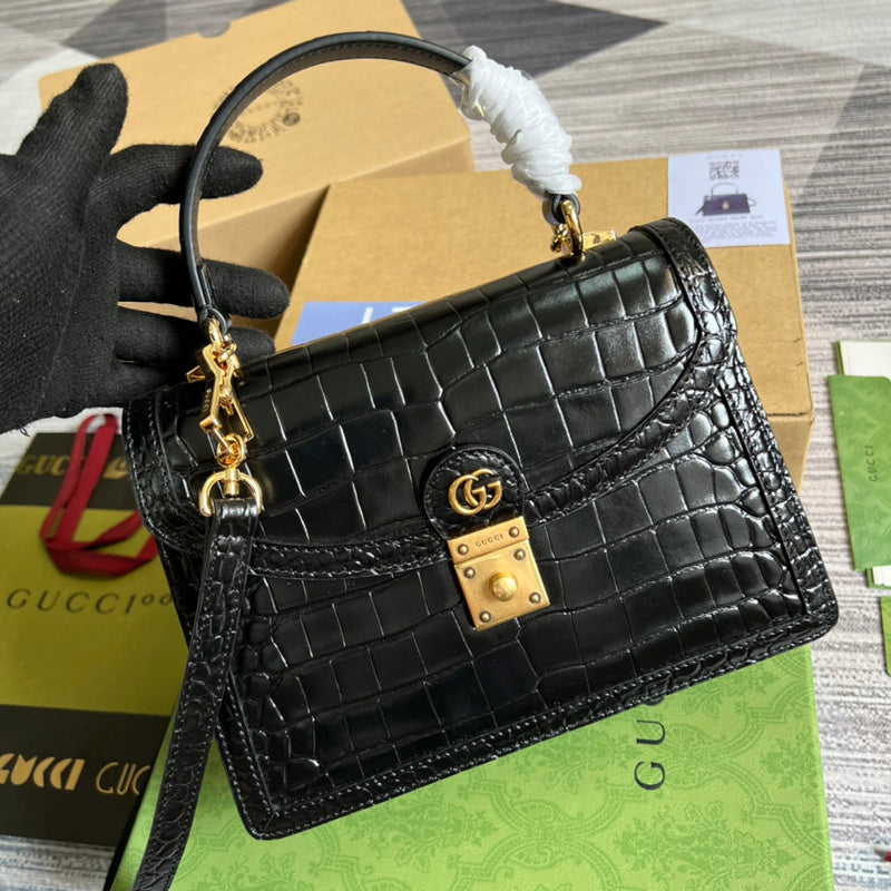 Back view of classic chic women's handbag – women's luxury handbag