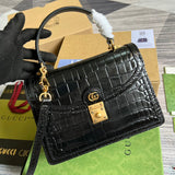 Back view of classic chic women's handbag – women's luxury handbag