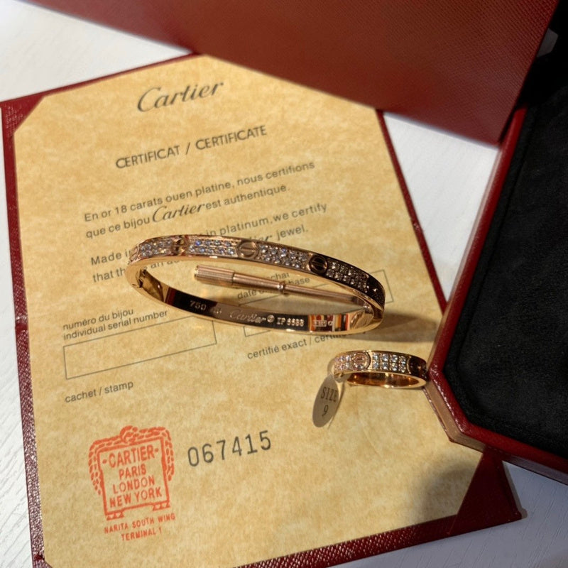 Angled view of Cartier unisex jewelry piece