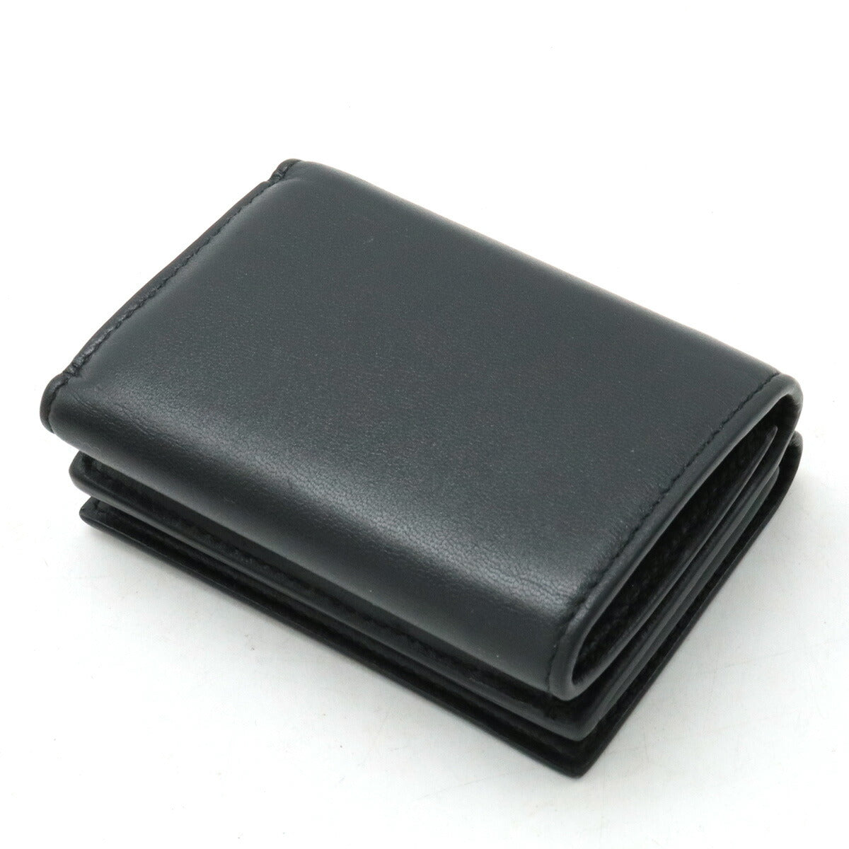Side view of Balenciaga wallet Black premium designer bag