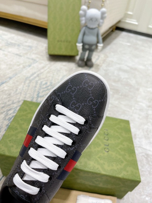 Gucci sneakers detailed view showing premium designer craftsmanship