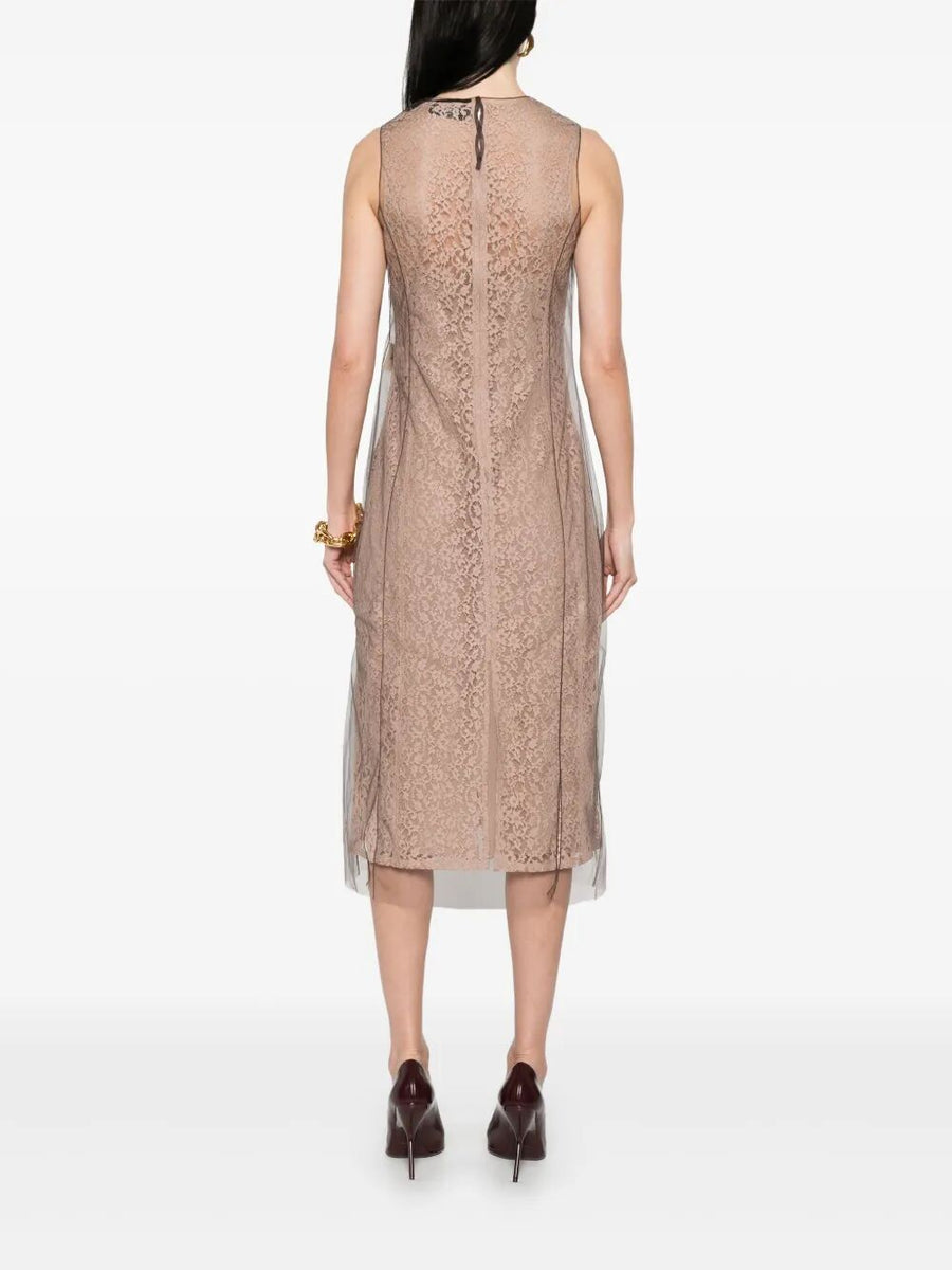 Close-up of Fendi cocktail dresses hardware and fine stitching