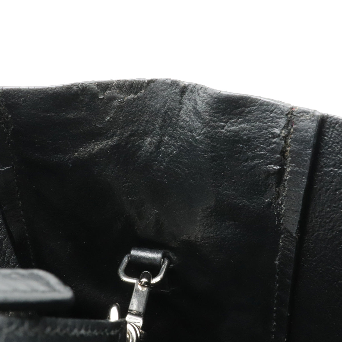 Side view of Balenciaga tote bag Black premium designer bag