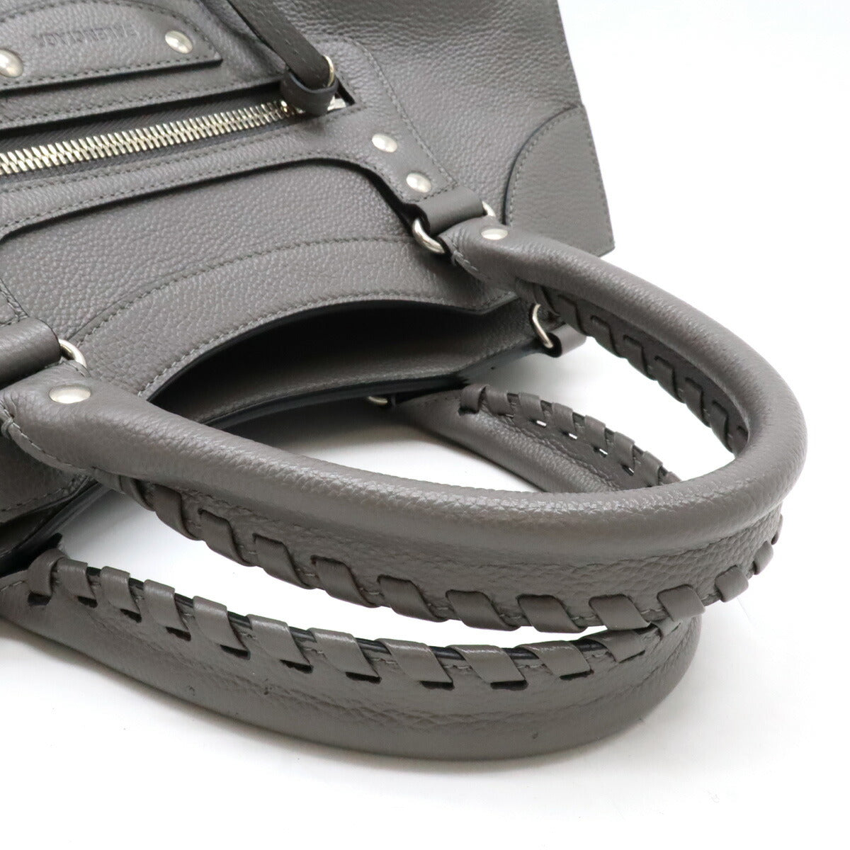 Balenciaga designer tote bag leather closeup detail
