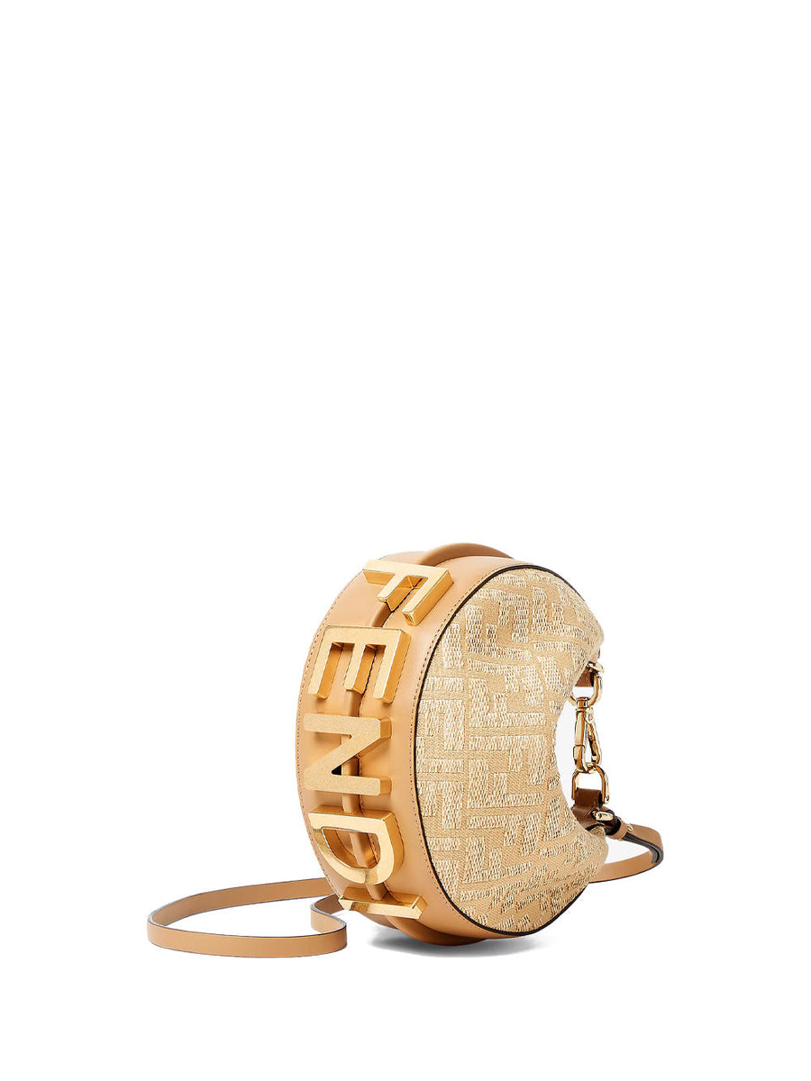 Close-up of Fendi clothing hardware and fine stitching
