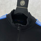 Close-up detail shot of Louis Vuitton luxury clothing with runway-inspired design