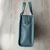 Elegant Faux Leather Handbag - Signature Hardware Accents | Women's Fashion Handbag #943 - styled full view (image 7) of designer-inspired handbag