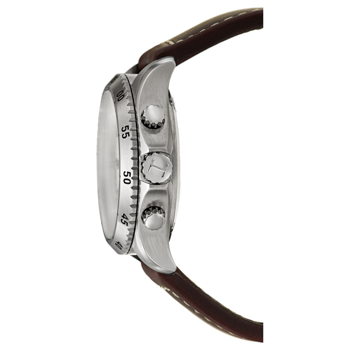 Close-up detail view of Hamilton men's watch
