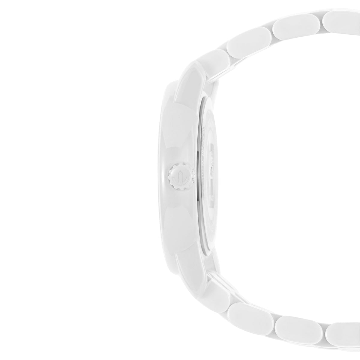 Close-up detail view of Rado women's watch