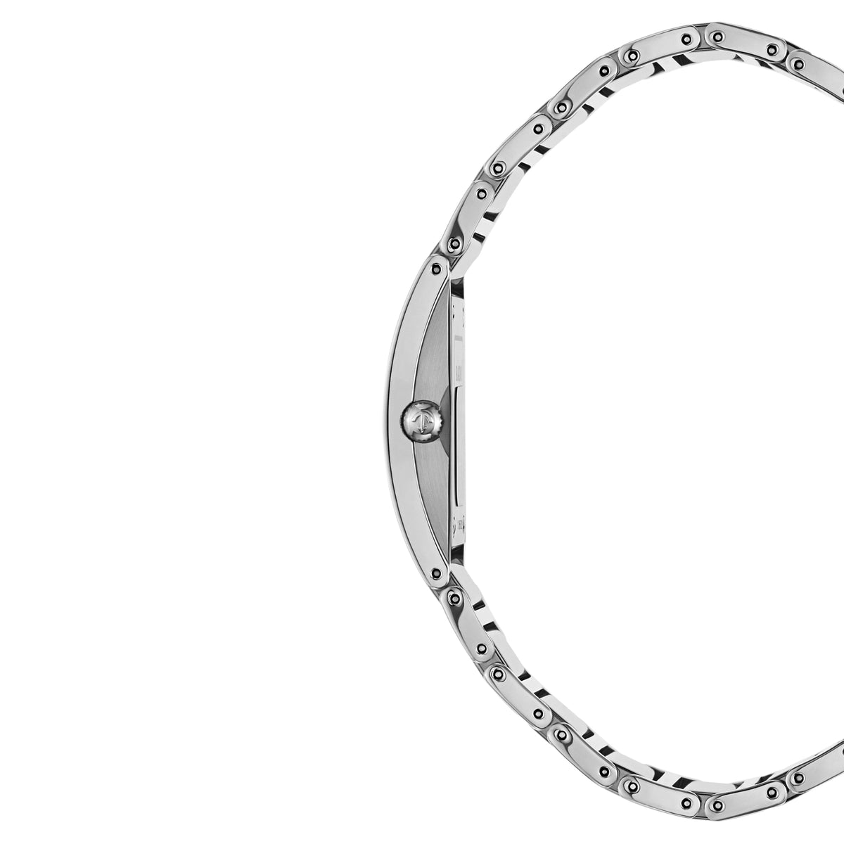 Close-up detail view of Rado women's watch