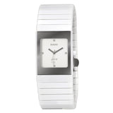 Front view of Rado women's white watch