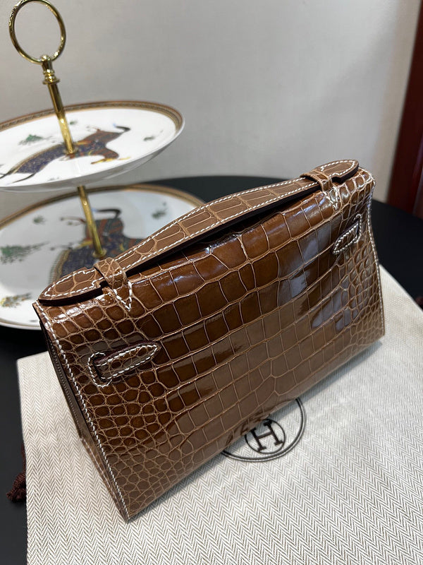 Close-up detail of sleek bag design